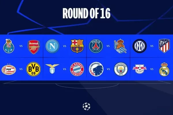 UEFA Champions League 2023/24 Round of 16 Draw