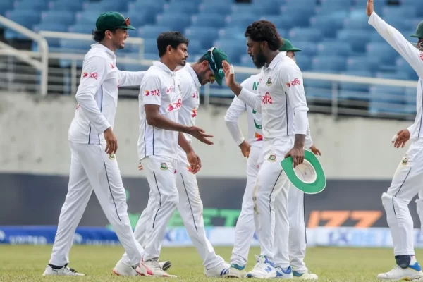 Bangladesh defeats West Indies by 101 runs in Jamaica, securing their first Test win in the Caribbean in 15 years.